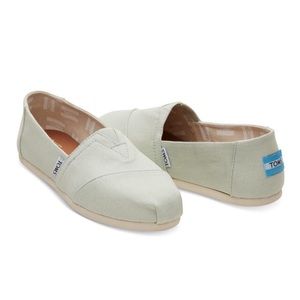 TOMS Classic Mint Canvas Slip-ons